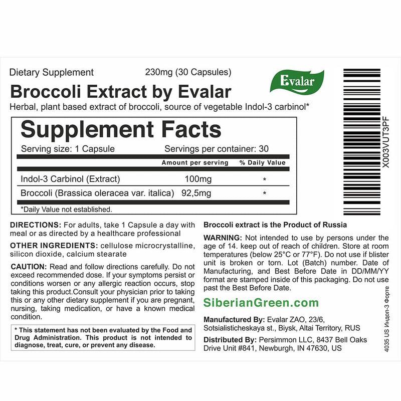 Broccoli Indol-3 Extract Herb 30 Caps