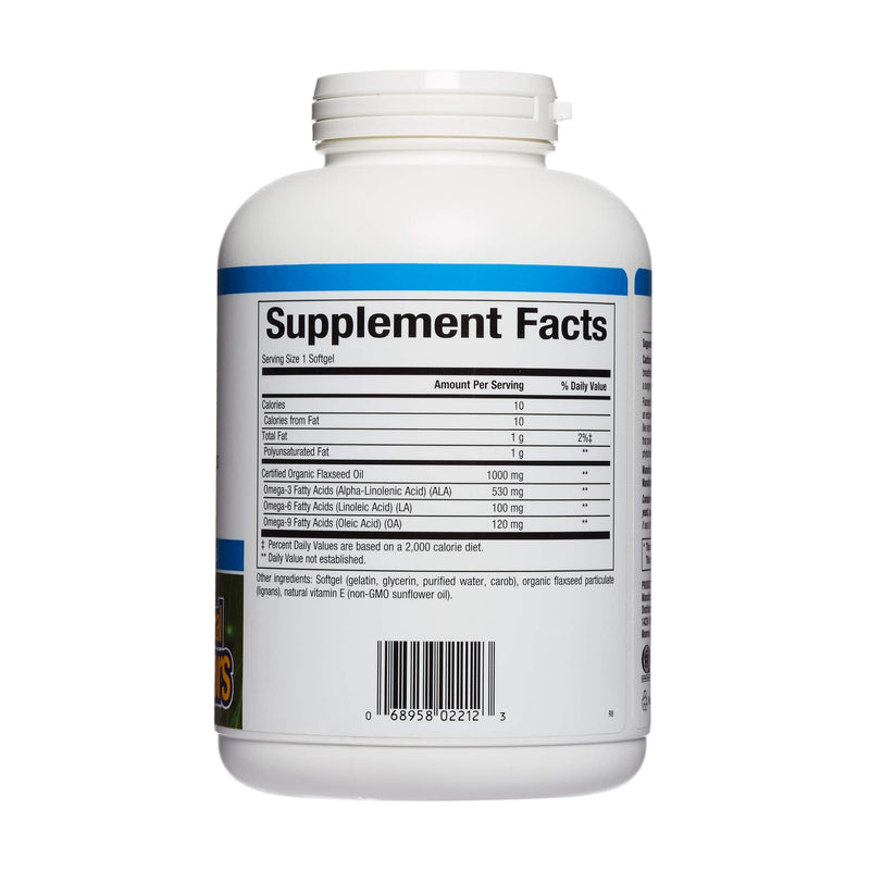 [Australia] - Omega Factors by Natural Factors, Flaxseed Oil, Supports Overall Health with Omega-3, 6 and 9 Fatty Acids, 360 softgels (360 servings) Standard Packaging 