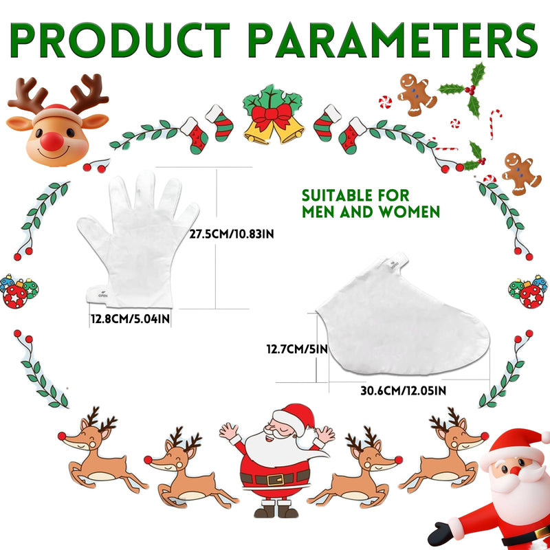 [Australia] - Foot Mask Hand Mask Christmas Gifts Hydrating Moisturizing 12 Packs Gloves & Socks Intensive Repairing Masks Peeling Mask for Women Dry Cracked Set Coconut Oil Tea Tree Extract Elitzia ETXJ2409 Rose+Tea Tree 