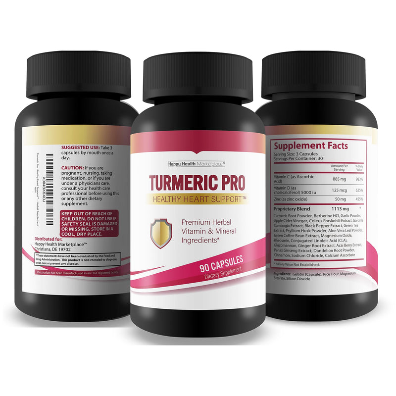 Gold Turmeric Pro - Our Best Turmeric Curcumin with Black Pepper, Ginger, Berberine, Vitamin C, D, Zinc, and More!- High Absorption Turmeric Gold Supplement Quality - Our Best Curcumin Supplement