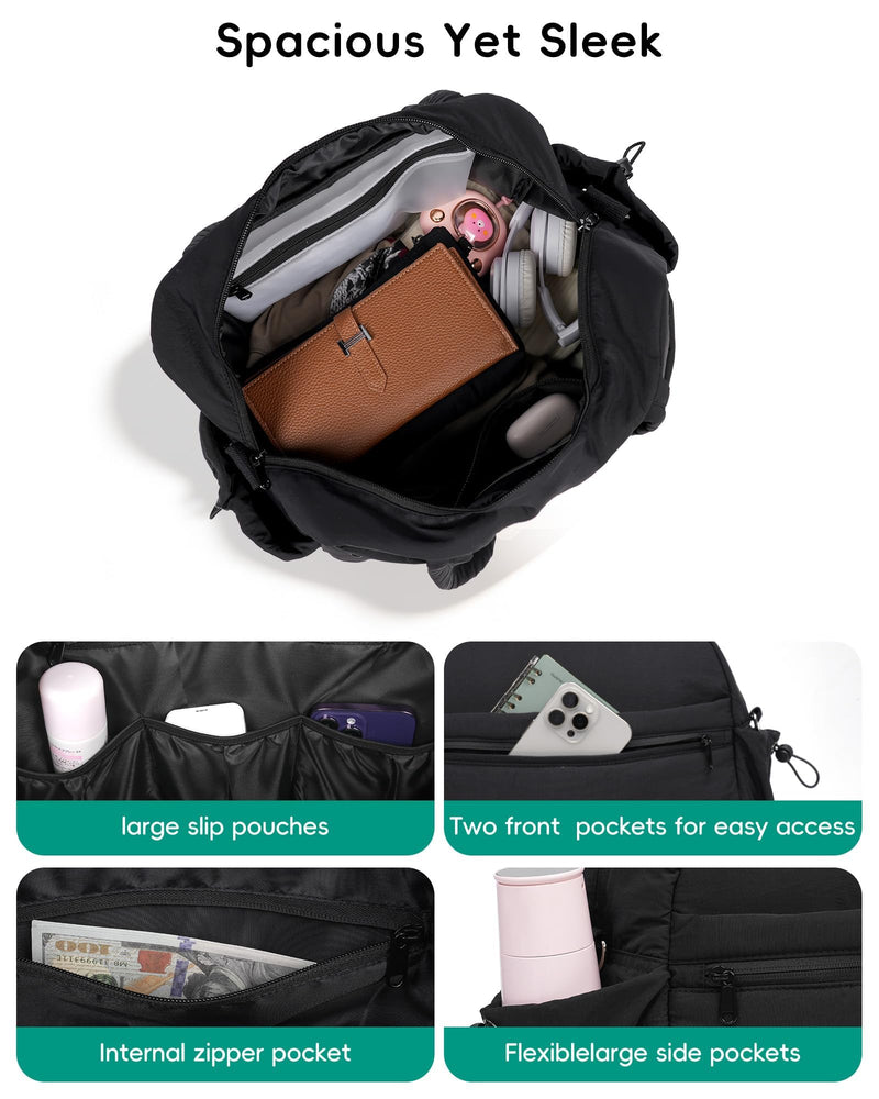 Urbanstand Duffle Bag for Travel, Weekender Carry on Bag for Women | Overnight Bag with Toiletry Bag, Airline Approved Personal Item Travel Bag for Gym, Travel, Hospital, Water Resistant, Black