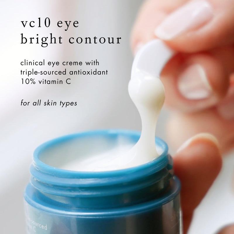 Bioelements vc10 Eye Bright Contour - 0.5 fl oz - Clinical Eye Creme with Triple-Sourced Antioxidant 10% Vitamin C - Targets All Signs of Aging - Vegan, Gluten Free - Never Tested on Animals