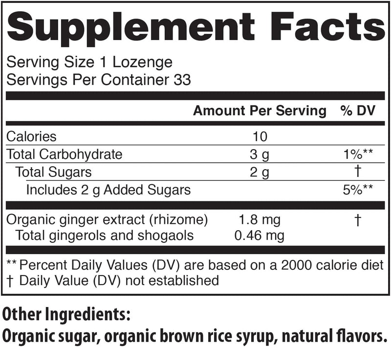 [Australia] - USDA Organic Strawberry Ginger Tummydrops, Gluten Free & Vegan, 33 Individually Wrapped Organic Ginger Lozenges 