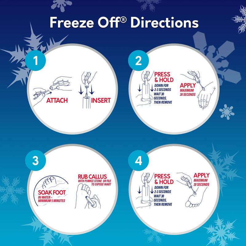 [Australia] - Compound W Freeze Off Wart Remover, Wart Removal System for Removing Common & Plantar Warts, 8 Applications 