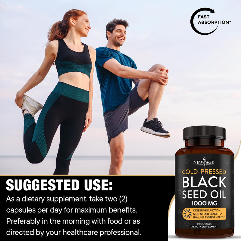 [Australia] - Black Seed Oil Softgel Capsules - Premium Cold-Pressed Nigella Sativa Producing Pure Black Cumin Seed Oil - Non-GMO & Vegetarian (120 Softgels) 120 Softgels 