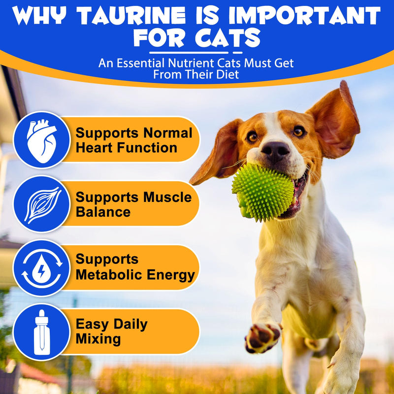 Taurine for Dogs Taurine Supplements for Dog Natural Amino Acid for Heart Health, Longevity, Digestive Health & Vision Pet vitamins and Supplements 60ml