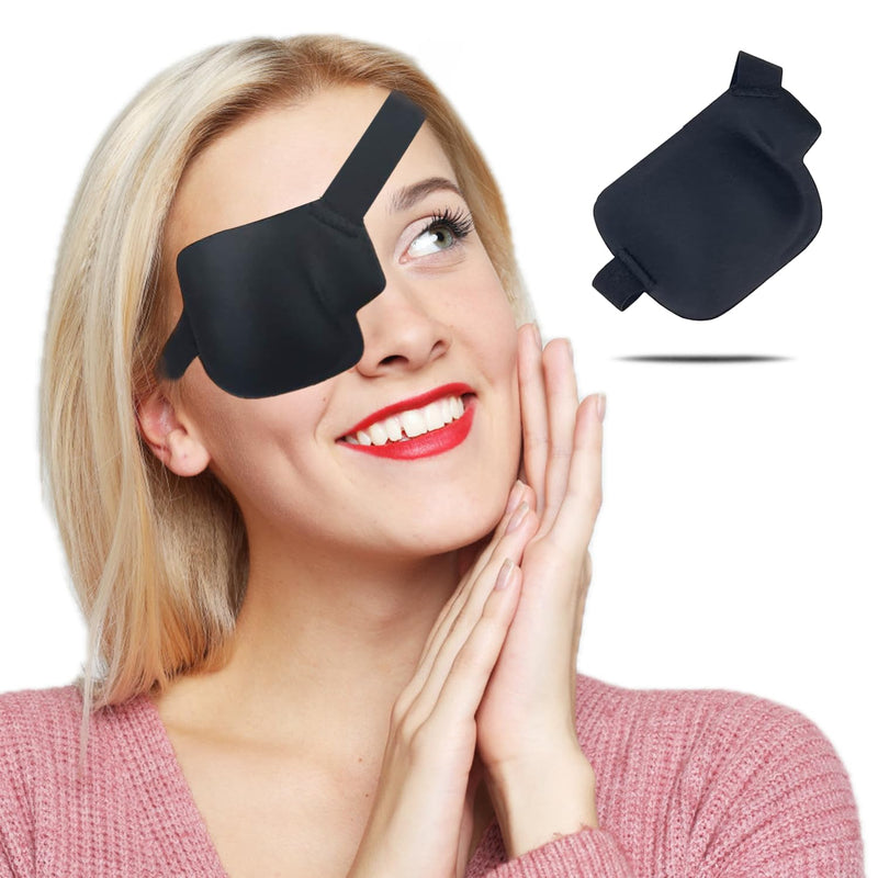 3D Eye Patch, Medical Eye Patches for Adults Kids, 3D Amblyopia Lazy Eye Patches for Right Eye Black