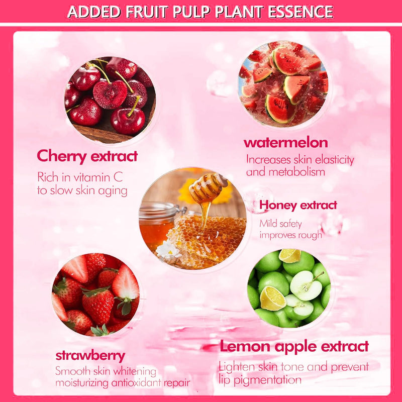 8 Packs Fruit Lip Balm, Moisturizing & Smoothing Lip with Honey & Vitamin E, Hydrate Repair Prevent Dry Cracked Lip Sleeping Lip Mask, Effective Reduces Lip Lines Lip Care 8 Pack Mixed Flavors