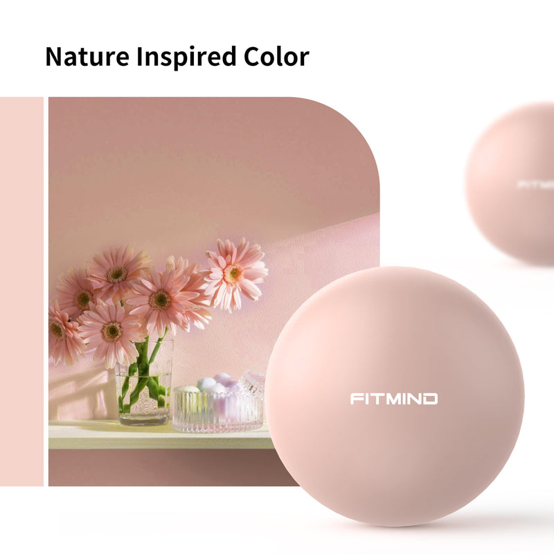 [Australia] - Pilates Ball 10 Inch Anti-Burst Slip Resistant Small Exercise Ball Mini Yoga Ball for Fitness, Core Training, Physical Therapy, Balance, Stability, Stretching 200kg 440lbs Capacity Pink 