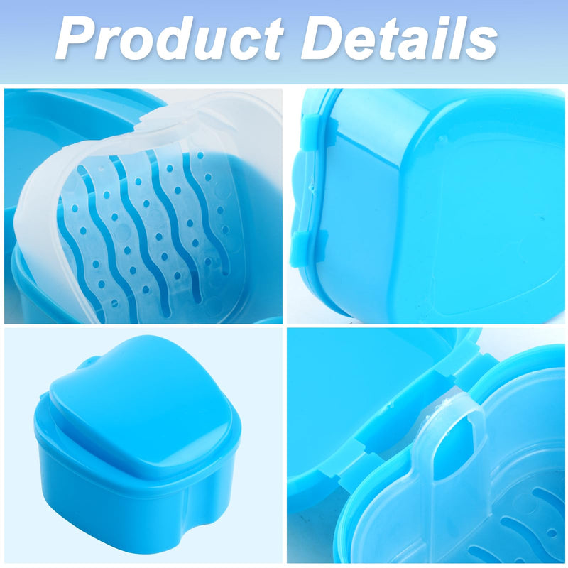 [Australia] - Pack of 2 denture box, denture container, denture box, tooth splint box, braces box, portable braces box, storage box, container for false teeth, denture cleaner box 