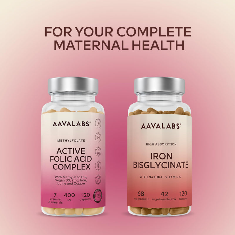 Folic Acid Pre Pregnancy Vitamins for Women- Pregnancy Supplements with Folic Acid 400 mcg- Postnatal & Breastfeeding Vitamins with Vitamin D, B12,Zinc,Iodine,Copper & Iron-Prenatal Vitamins for Women