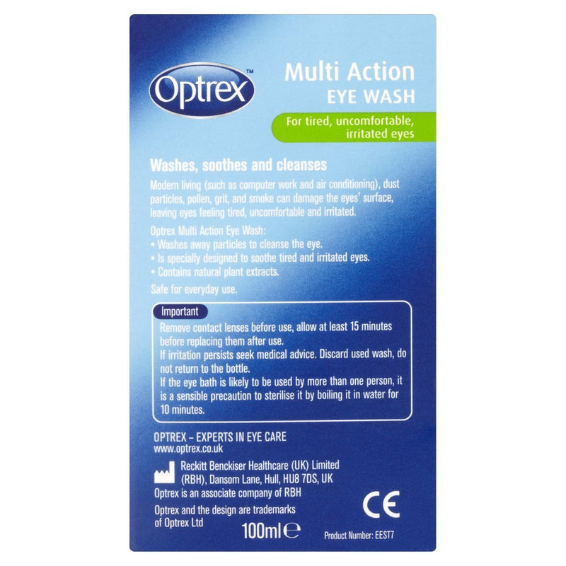 Optrex Multi-action Eye Wash 100ml Lavender 3.5 Fl Oz (Pack of 1)