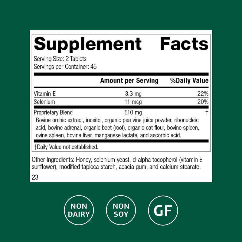 Standard Process Cataplex E, Thyroid & Endocrine Support, 90 Tablets | Thyroid Health Dietary Supplement, Gluten-Free, Non-Dairy and Non-Soy, Endocrine Gland Health Support 90 Count (Pack of 1)