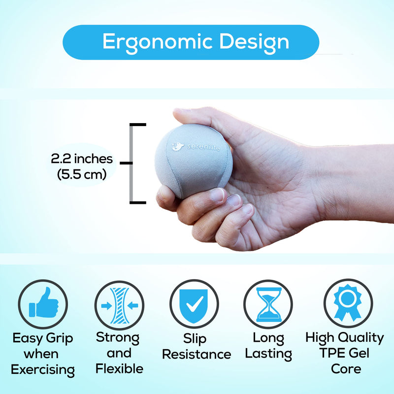 [Australia] - Serenilite Stress Balls for Adults, Squeeze Ball for Hand Therapy, Stress Ball, Hand Exercisers for Therapy & Grip Strengthening, Physical Therapy Balls, Hand Grip Strengthener. Blue Skies 