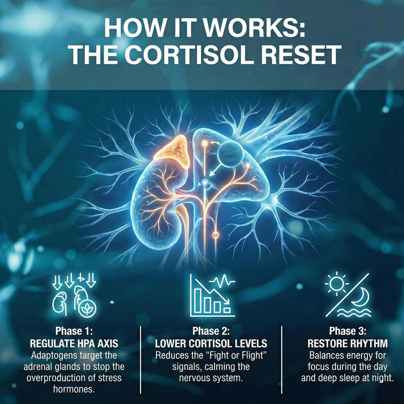 Cortisol Supplements for Women & Men, High Strength Formula | with Magnesium Glycinate and L-Theanine, Advanced Stress Management and Calm Energy Formula for Mood Balance