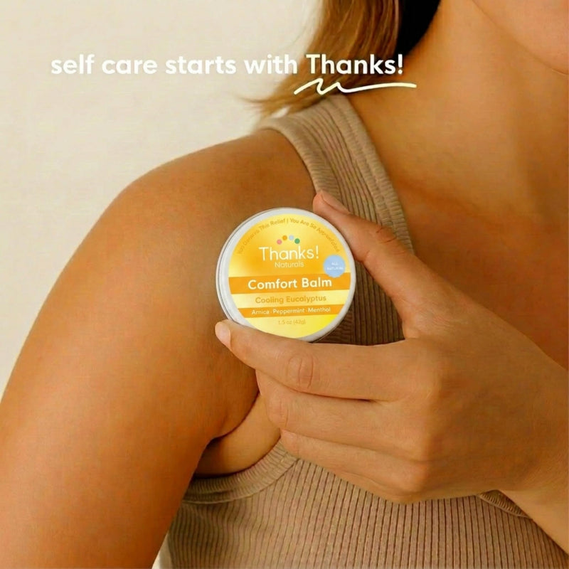 Comfort Balm, Cooling Eucalyptus, Vegan & Natural Balm with Vitamin E, Shea Butter, Coconut Oil, Arnica, Peppermint & Menthol, Post Workout Personal Care Essential, 1.5 FL OZ 1.5 Ounce (Pack of 1)