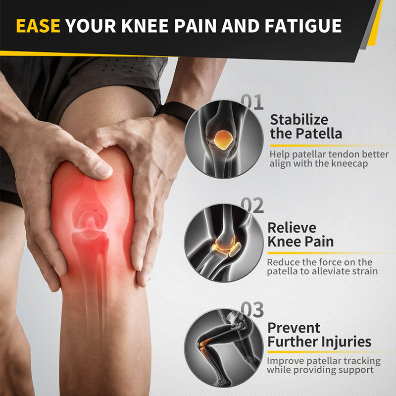 [Australia] - CAMBIVO 2 Pack Knee Braces for Knee Pain, Patella Knee Support Strap, Adjustable Patellar Tendon Stabilizer Band for Jumpers Knee, Tendonitis, Basketball, Running, Hiking, Volleyball, Tennis, Squats Black 