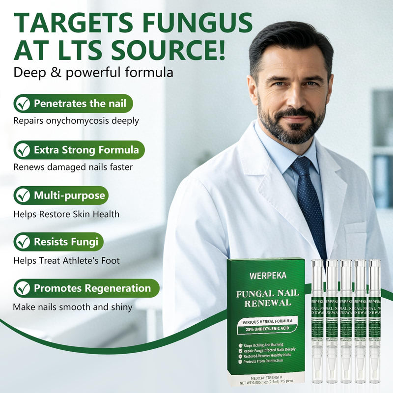 2026 Upgraded Nail Fungus Pen, Toenail Fungus Treatment Extra Strength, 25% Undecylenic Acid Ingrown Toenail Treatment - 5 Pack