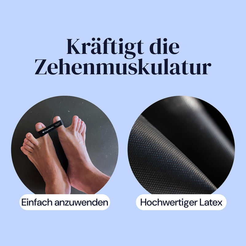 [Australia] - YogaMedic Hallux Valgus Correction Training Bands - 3 Band Set Toe Separators, Light, Medium and Strong Training Band for Relief and Pain Relief - Bunion Exercise for Men and Women 
