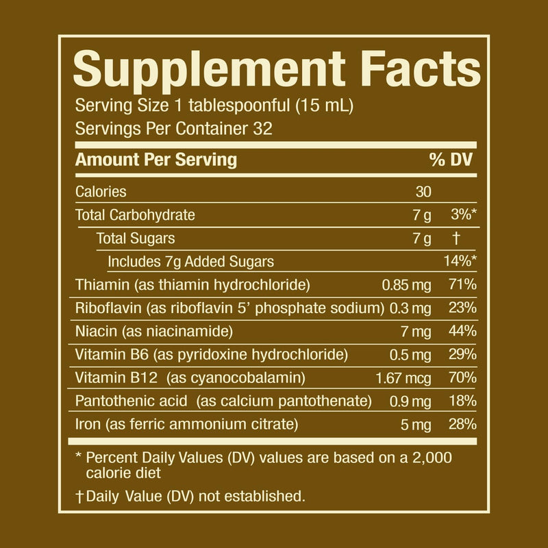 Vegetable Compound | Iron & B Vitamins | 16 fl oz | 1 Pack | Liquid supplement with iron, B vitamins & niacin for energy, nutrient support and daily wellness
