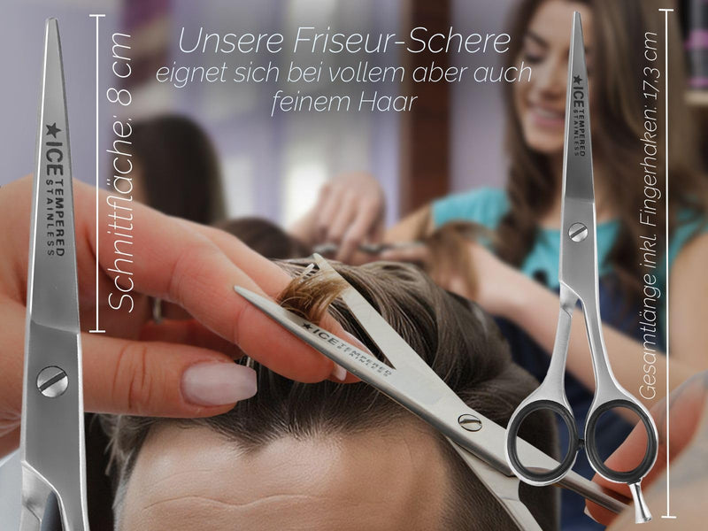[Australia] - Premium hairdressing scissors hair scissors with micro-serration InstrumentsNRW or Solingen with storage case (No.4 = 6 inches 1 x micro-serrated) 15.24 cm (pack of 1) No.4 