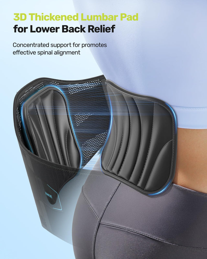 [Australia] - Back Brace for Lower Back Pain, 7 Stays Ergonomic Support Brace with Comfortable 3D Pad, Easy to Put On/Off Lumbar Support Belt for Women Men, Pain Relief from Sciatica, Herniated Disc, Size M (Waist: 33.5"-39.4") Black Medium (Waist: 33.5"-39.4") 