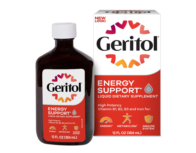Geritol Liquid Energy Support B-Vitamins,12 Fl Oz (Pack of 2) 12 Fl Oz (Pack of 2)