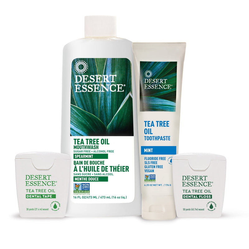 [Australia] - Desert Essence Tea Tree Oil Toothpaste - Mint - 6.25 Oz - Pack of 2 - Refreshing Taste - Deep Cleans Teeth & Gums - Helps Fight Plaque - Sea Salt - Pure Essential Oil - Baking Soda 12.5 Ounce (Pack of 1) 