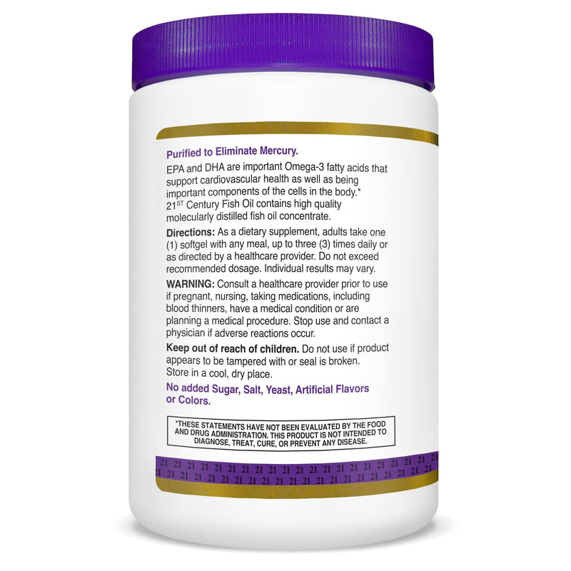 [Australia] - 21st Century Fish Oil 1000 mg Softgels, 300 Count 1 