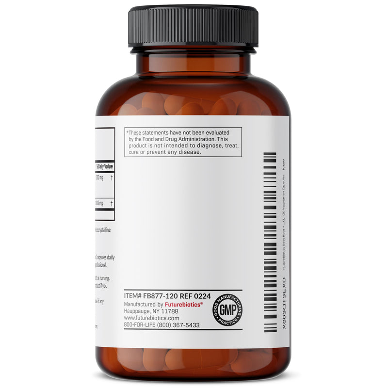 [Australia] - Futurebiotics Beet Root + L-Arginine 2000 MG, Non-GMO, 120 Vegetarian Capsules 120 Count (Pack of 1) 