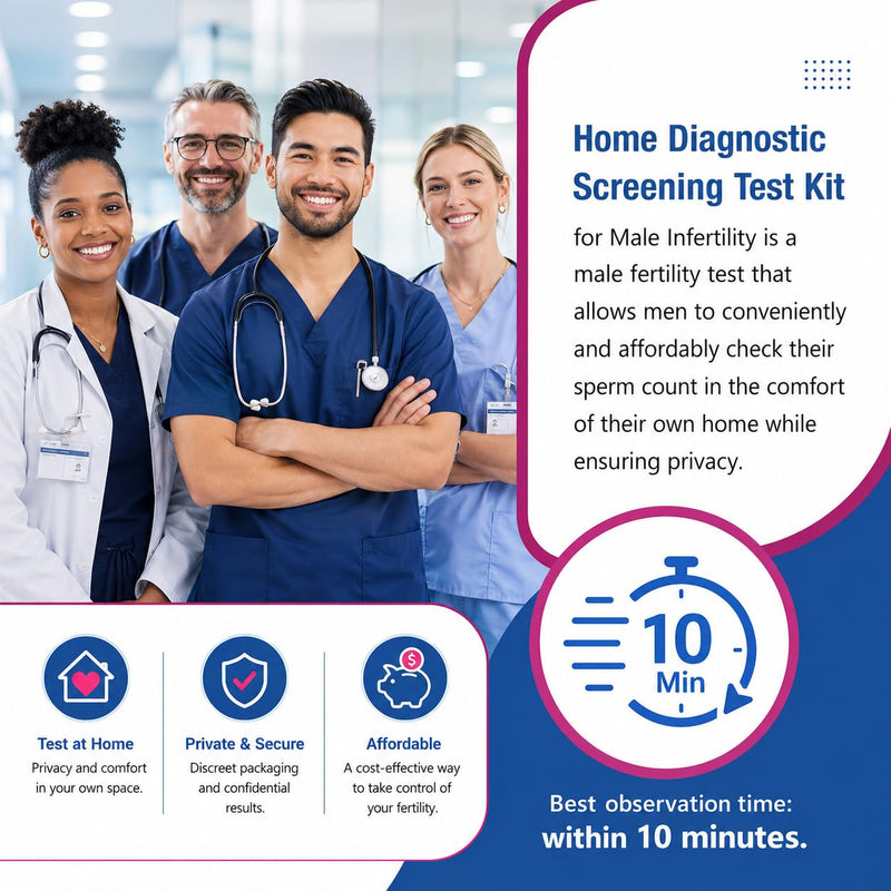 Fertility Sperm Count Test for Men, at Home Sperm Test - Trak Plus Male Fertility Testing System- Shows Normal or Low Sperm Count- Easy to Read Results-Convenient, Accurate, Private