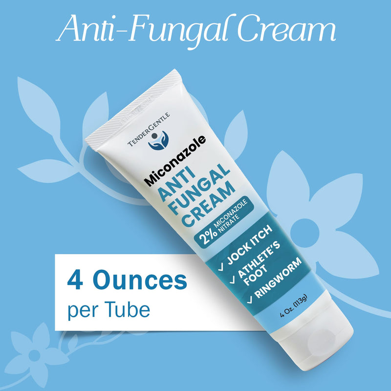 [Australia] - Miconazole Antifungal Cream for Skin - 4 oz of Miconazole Nitrate for Jock Itch, Athlete's Foot, Itching, and Ringworm 1 Pack 