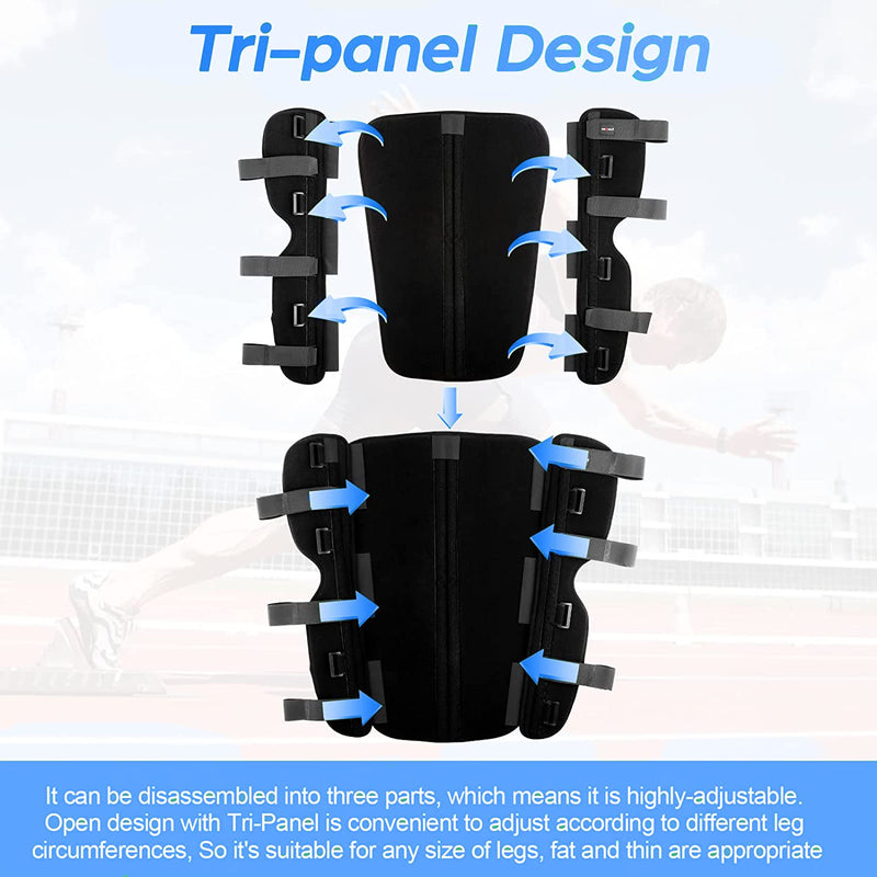 [Australia] - 3-Panel Knee Immobilizer Full Leg Support Brace, Aluminum alloy Straight Knee Splint - for Knee Pre-and Postoperative & Injury or Surgery Recovery (Update Size M) Update Medium 
