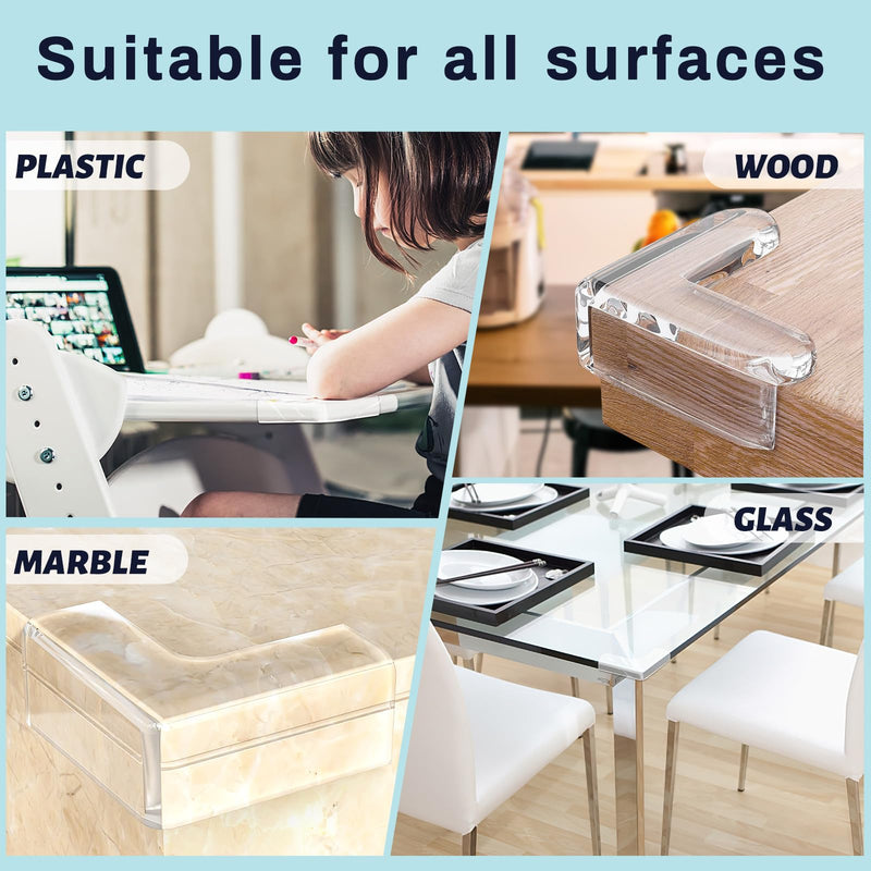 [Australia] - 12 Pack Table Protectors, Corner Protector for Baby, Clear Furniture Corner Guards & Edge Safety Bumpers Cushion to Cover Sharp Furniture & Table Edges (12 Count (Pack of 1)) 12 Count (Pack of 1) 