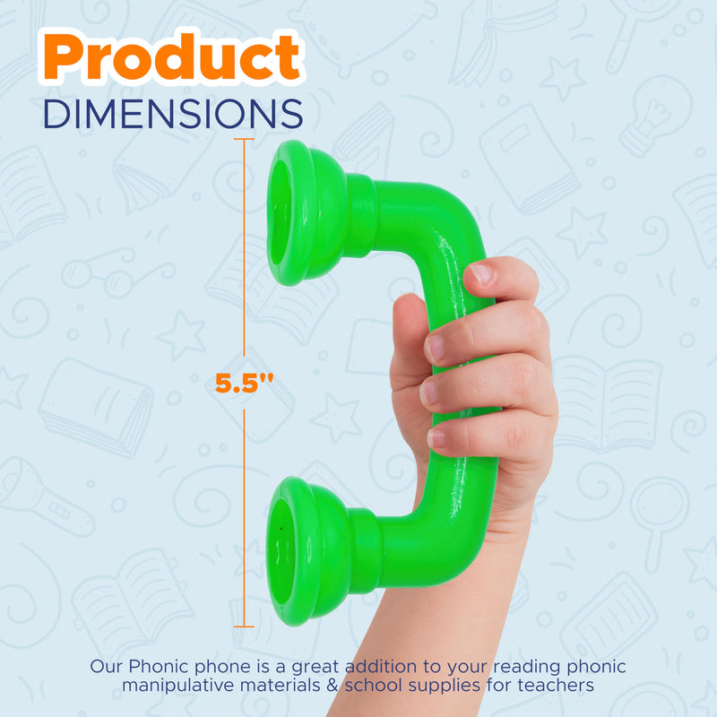 [Australia] - 4E's Novelty Whisper Phones for Reading - Pack of 4 - Auditory Feedback, Hear Myself Sound Phone - Accelerate Reading Fluency, Comprehension & Pronunciation - Speech Therapy Materials Toys 