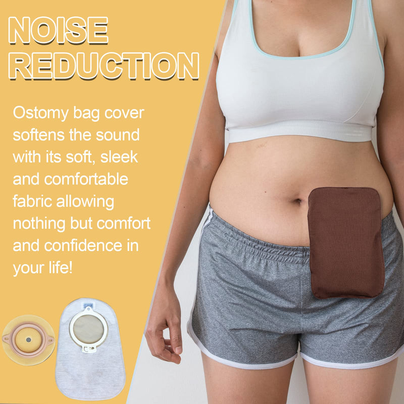 [Australia] - Sosation 8pcs Colostomy Bag Cover Stretchy Lightweight Colostomy Covers Women Ostomy Pouch Covers Ostomy Protective Bag Cover (Black, White, Beige, Brown) 