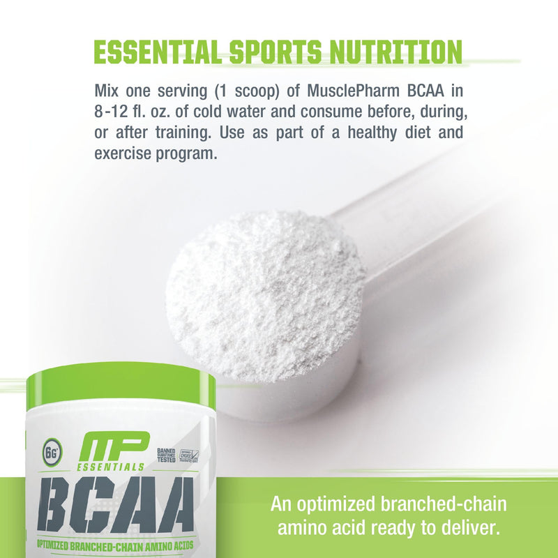 [Australia] - MusclePharm Essentials BCAA Powder, Pre & Post Workout Recovery Drink, Supports Muscle Recovery & Energy, Essential Amino Acids, 30 Serv, Fruit Punch 