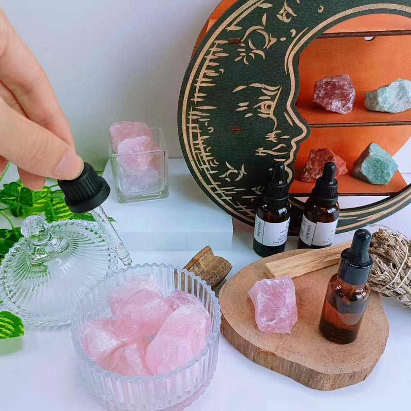 [Australia] - LAIDANLA Rose Quartz 2" Natural Rough Stones Crystal Large Raw Crystals Bulk Healing Gemstones for Reiki Healing Tumbling Fountain Rocks Wire Wrapping Decoration Cabbing Lapidary 4PCS 0.55lb 0.55 Pound 