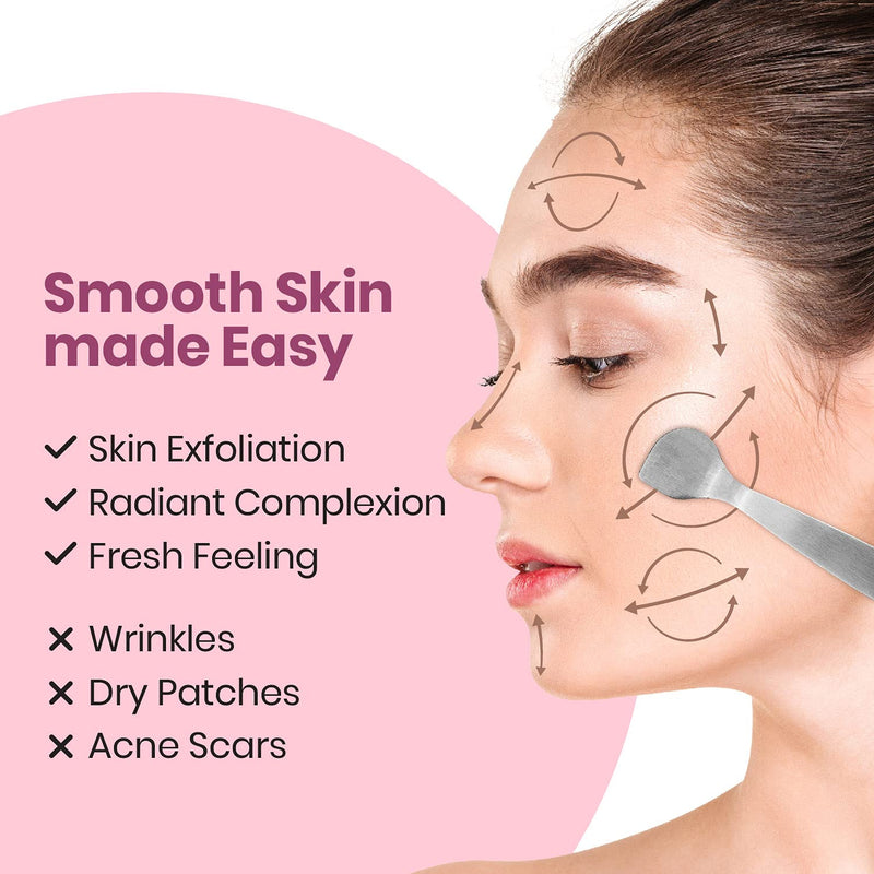 [Australia] - Lindo Beauty Buffer - Microdermabrasion Tool, Diamond Infused, Embedded Silicone Lip Scrubber, For Smooth Skin, Radiant Complexion, Travel Pouch Included (Beauty Buffer with Silicone Lip Scrubber) 