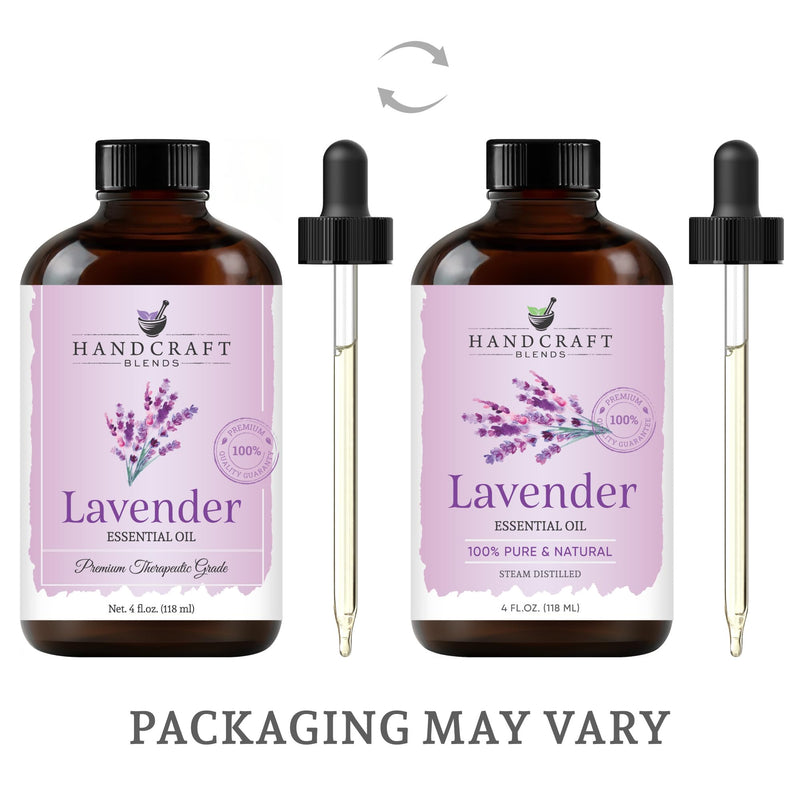 [Australia] - Handcraft Blends Lavender Essential Oil - Huge 4 Fl Oz - 100% Pure and Natural - Premium Grade with Glass Dropper 4 Fl Oz (Pack of 1) 