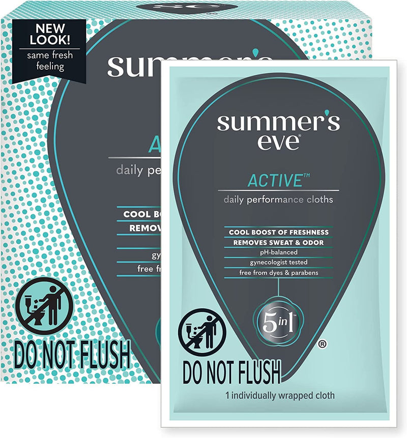 [Australia] - Summer’s Eve Active Daily Perfomance Feminine Wipes, pH balanced, 14 Count (Pack of 4) Eucalyptus 14 Count (Pack of 4) 