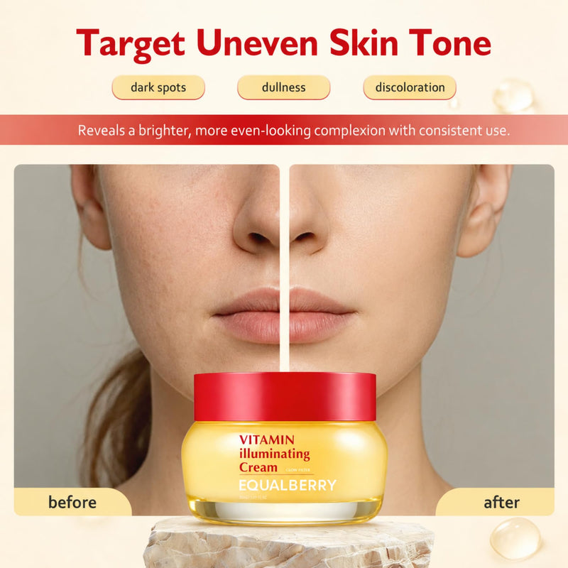 Vitamin Illuminating Cream with Niacinamide, TXA, Ceramide | Brightening for Uneven Tone & Dull Skin, Skin Barrier Support, Lightweight Hydration, 1.69 fl oz / 50ml