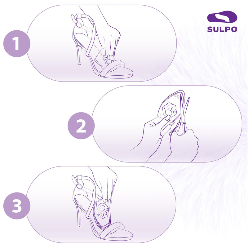 [Australia] - SULPO 2 pairs of bunion pads for shoes that are too big - Fits in almost every shoe - Pads against foot pain made of EVA foam - Sponge heel pads, toe grips liner, toe filler (plain tip, beige) plain tip 