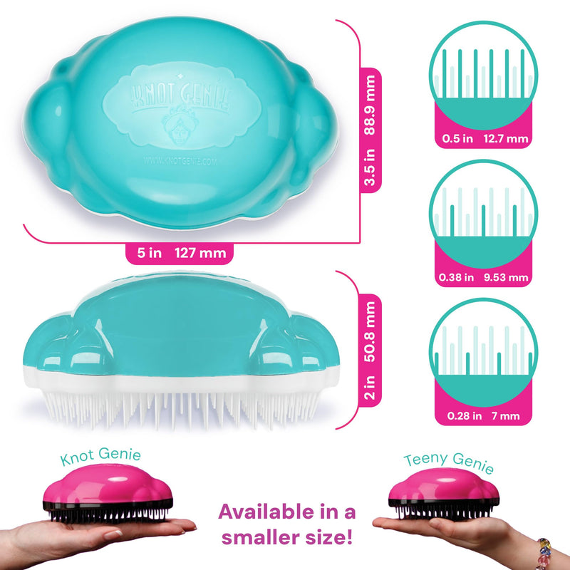 [Australia] - Knot Genie Detangling Hair Brush for Kids (Lilac Loveliness) | Original Full Size | Perfect for Curly Hair, Gently Separate Tangles, Leaves Hair Smooth & Shiny | The Pain Free Knot Detangler Lilac Loveliness 