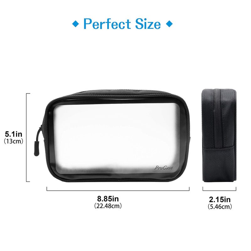 ProCase Travel Toiletry Bag Pouch Bundle with 2 Pack Travel Toiletry Bag Makeup Pouch