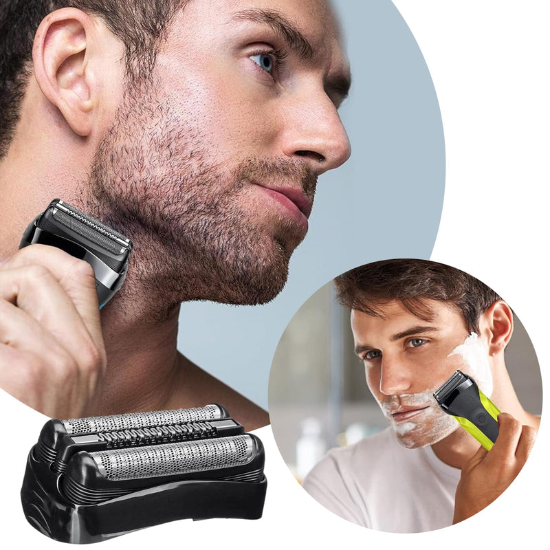 [Australia] - 21B shaving head compatible with Braun Series 3, electric shaver replacement shaving part compatible Braun S3, replacement head for razors for razors 21B comes with cleaning brush and cleaning cloth 