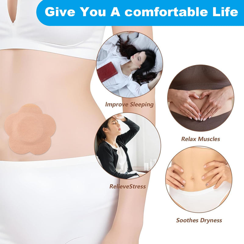 [Australia] - 50PCS Castor Oil Patches, FDA/MDR Certified Carrier Patches for Castor Oil | Medical-Grade Self-Adhesive Pads | Belly Button Patch for Caster Oil, Portable Breathable Anti Leakage Anti-Slip No Wash 