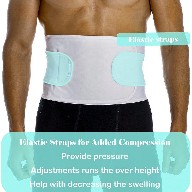 Hernia Belts for Men Abdominal Support Surgical Belly Binder Stomach Wrap Band After Surgery Medium