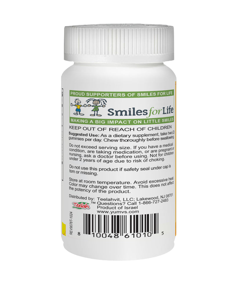 Yum-V's Chewable Vitamin C Gummies for Kids – Kids Vitamin C for Daily Immune Support – Kosher, Halal, Pectin-Based Tooth-Friendly Gummy Bears – Orange Flavor – 60 Count, Pack of 1 60 Count (Pack of 1)