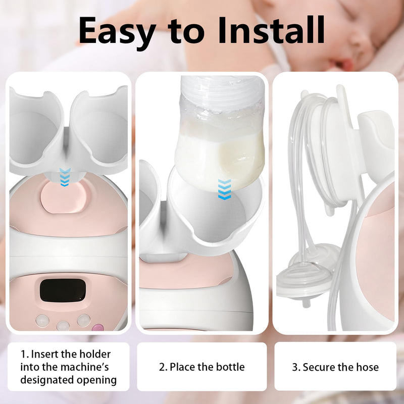 [Australia] - Bottle Holder for Spectra S1 & S2, Dual Organizer with Hose Management Compatible with Spectra New/Old Bottle, Space-Saving & Easy Installation (White, New Breast Pump) White 